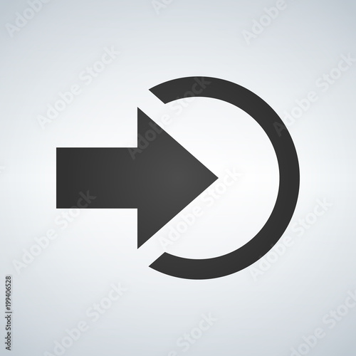 Input or login icon isolated sign symbol and flat style for app, web and digital design. Vector illustration.