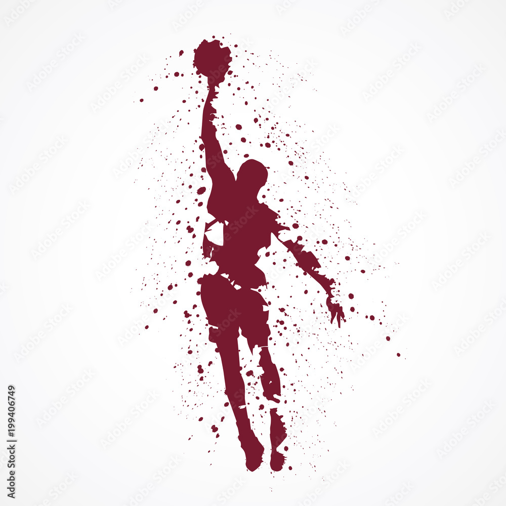 Obraz premium Basketteur-tâches rouges
