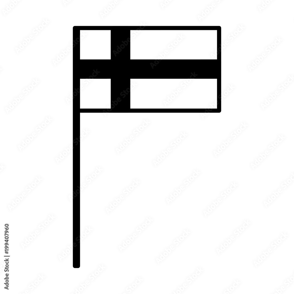 swedish national flag in pole emblem vector illustration swedish national flag in pole emblem vector illustration