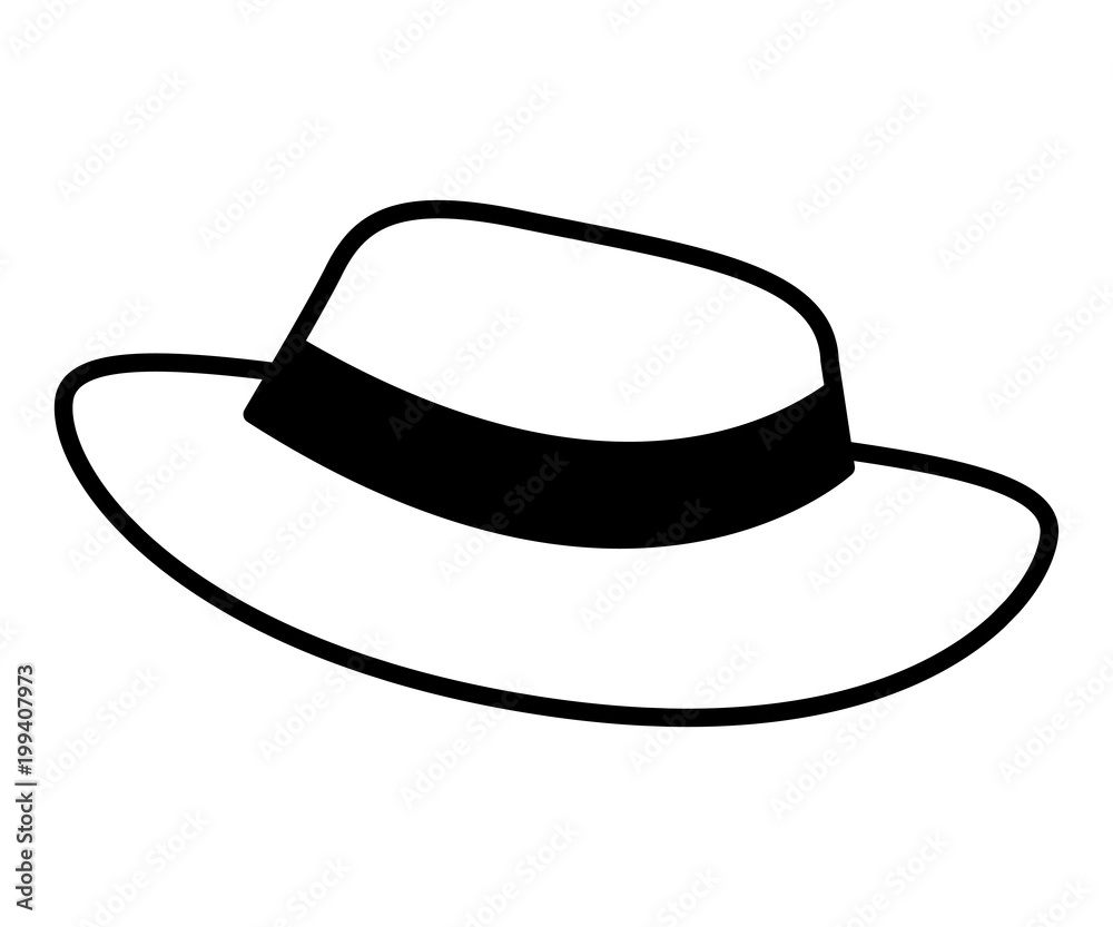 hat for men accessory old fashion vector illustration hat for men accessory old fashion vector illustration