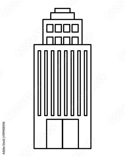 line architecture buliding city with windows design