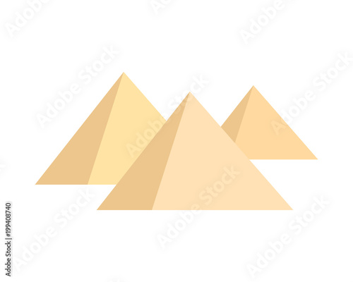 Pyramiden auf weiss