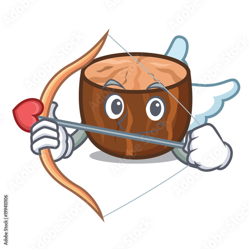 Cupid nutmeg character cartoon style
