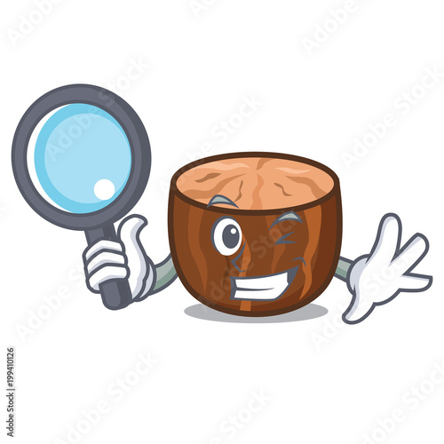 Detective nutmeg character cartoon style
