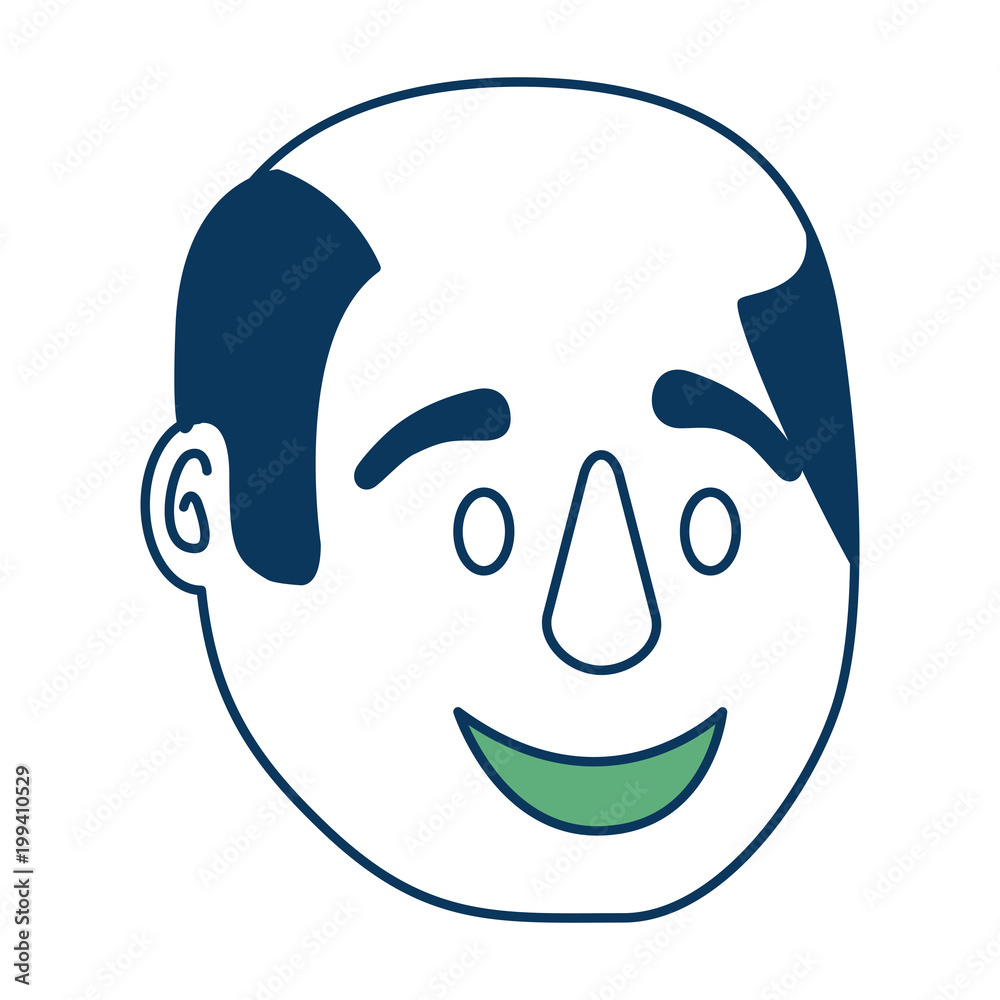 cartoon man character face smiling vector illustration green and blue cartoon man character face smiling vector illustration green and blue