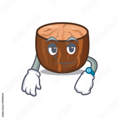 Waiting nutmeg mascot cartoon style