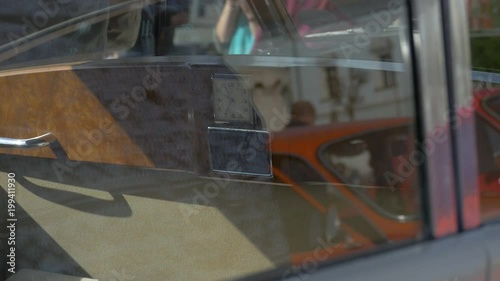Clock in an old car