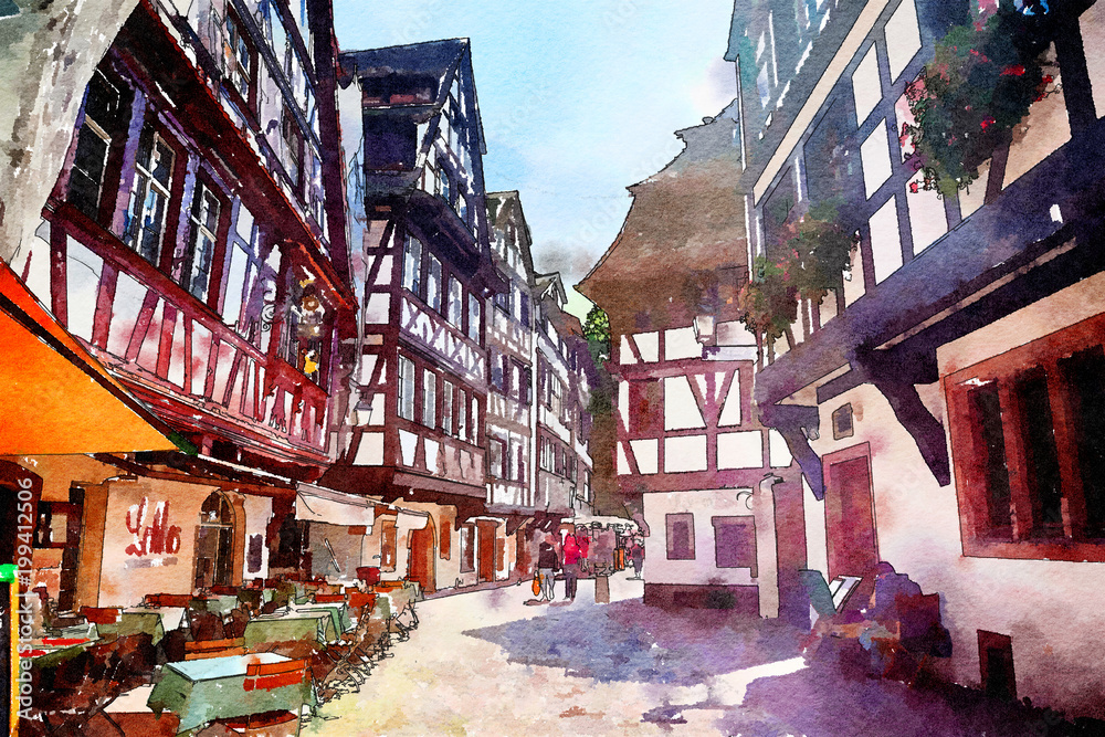 Obraz premium part of old town, Strasbourg, France