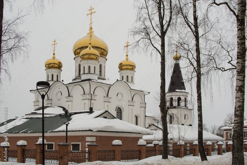 Temple Athanasius and Theodosius in the city of Cherepovets in Materinskoy grove. Temple Athanasius and Theodosius in the city of Cherepovets in Materinskoy grove.