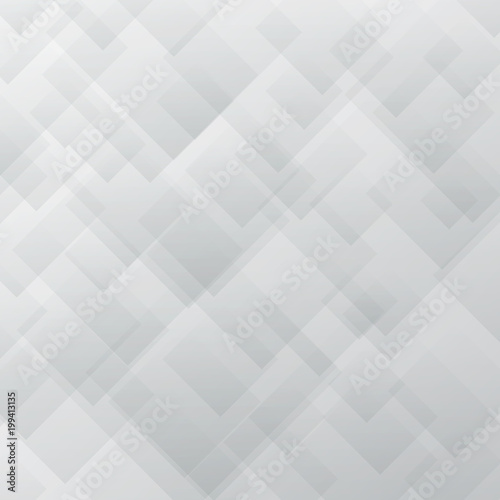 Abstract elegant white and gray pattern squares overlay texture background. © phochi