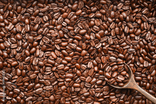 Close up of coffee beans for background