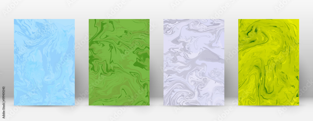Abstract cover. Modern design template. Actual suminagashi marble. Minimalistic hipster flyer design. Comely trendy abstract cover. Vector illustration.