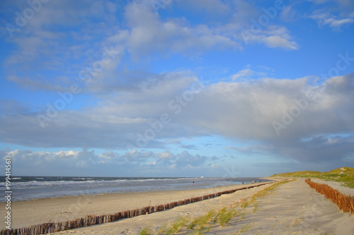 Beautiful beach of the island  Amrum   North Sea  Germany