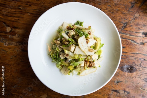 Healthy meal served in a plate photo