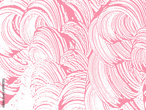 Natural soap texture. Appealing bright pink foam trace background. Artistic sightly soap suds. Cleanliness, cleanness, purity concept. Vector illustration.