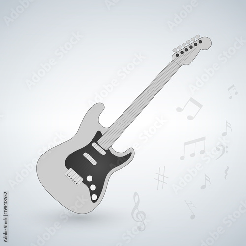 Electric guitar with music ...