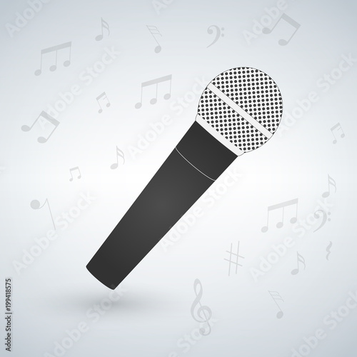 Microphone isolated on whit...
