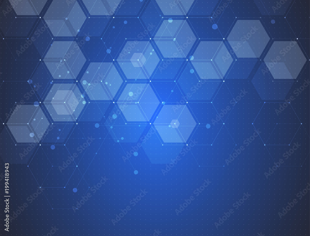 Abstract hexagon background. Technology polygonal design. Digital futuristic minimalism Abstract hexagon background. Technology polygonal design. Digital futuristic minimalism