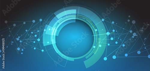 Abstract hexagon background. Technology polygonal design. Digital futuristic minimalism
