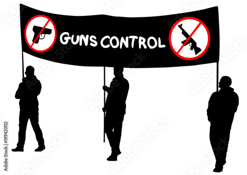 Young american school people with banner on white background