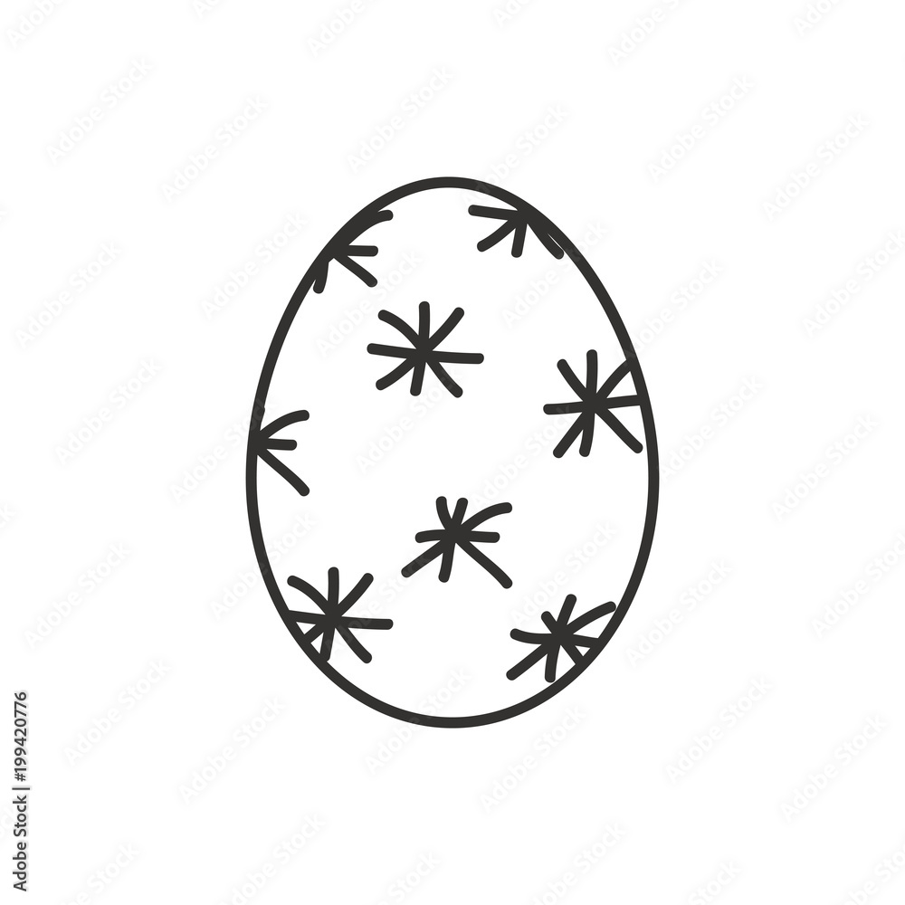 Eastern egg icon in outline style. Eastern egg icon in outline style.