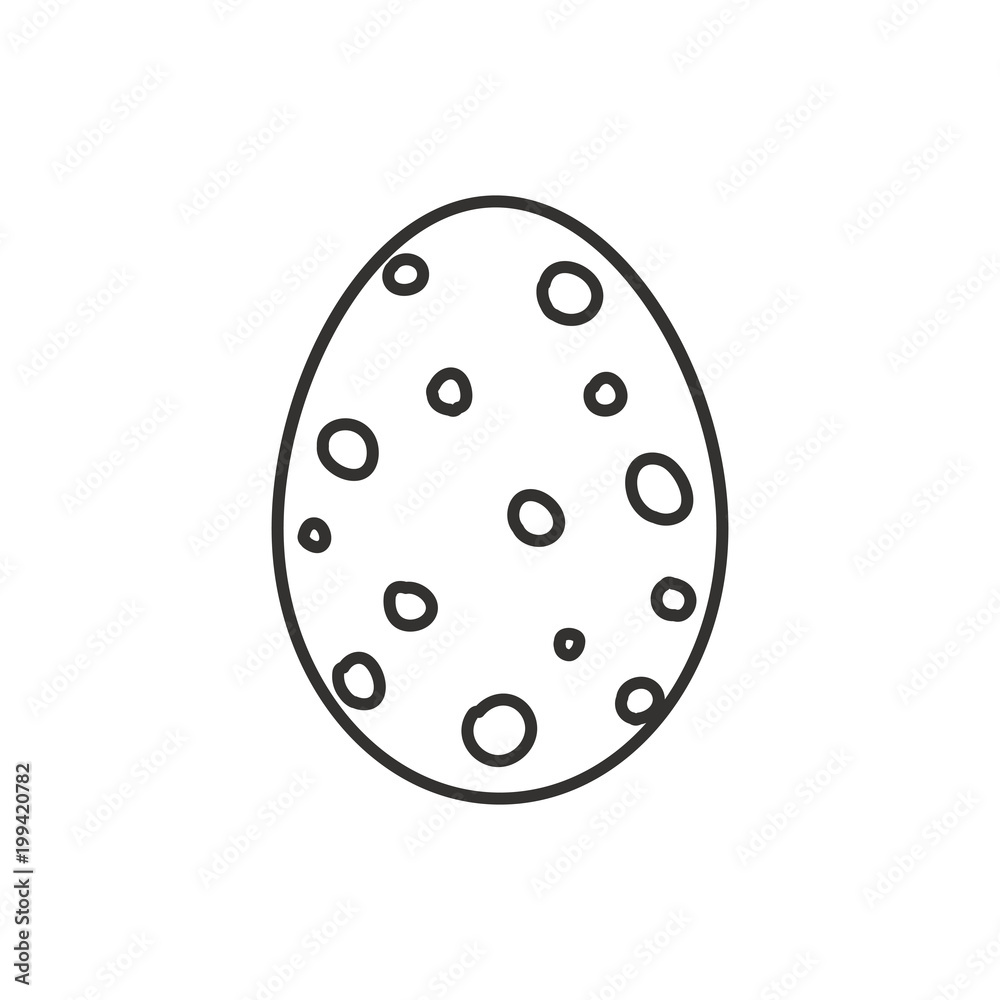 Eastern egg icon in outline style. Eastern egg icon in outline style.