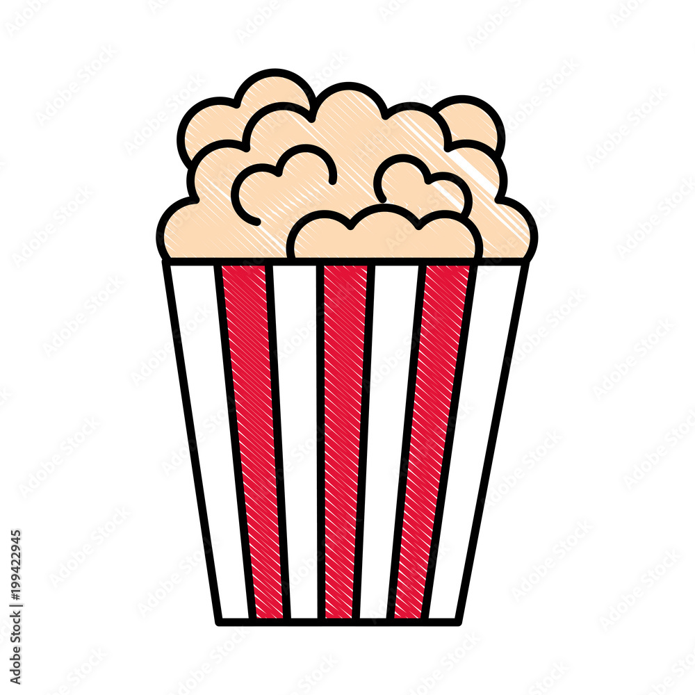 bucket popcorn snack food image vector illustration bucket popcorn snack food image vector illustration