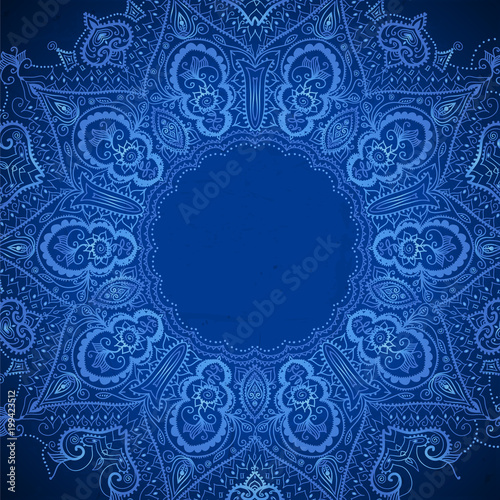 Islamic art and arabic ornament. Ramadan background. Arabesque frame and muslim decorative element for card, invitation, banner and poster. Orient and eastern motif. Vector illustration. EPS 10.