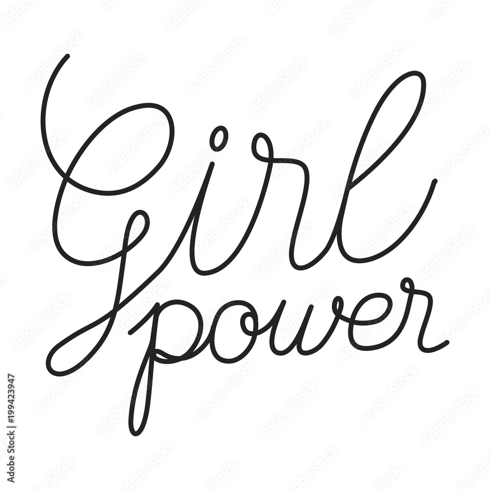 power girl calligraphy message power girl calligraphy message