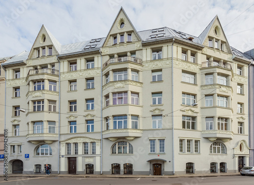 Riga, Latvia historical apartment buildings from the beginning of 20th century © Ikars Kublins