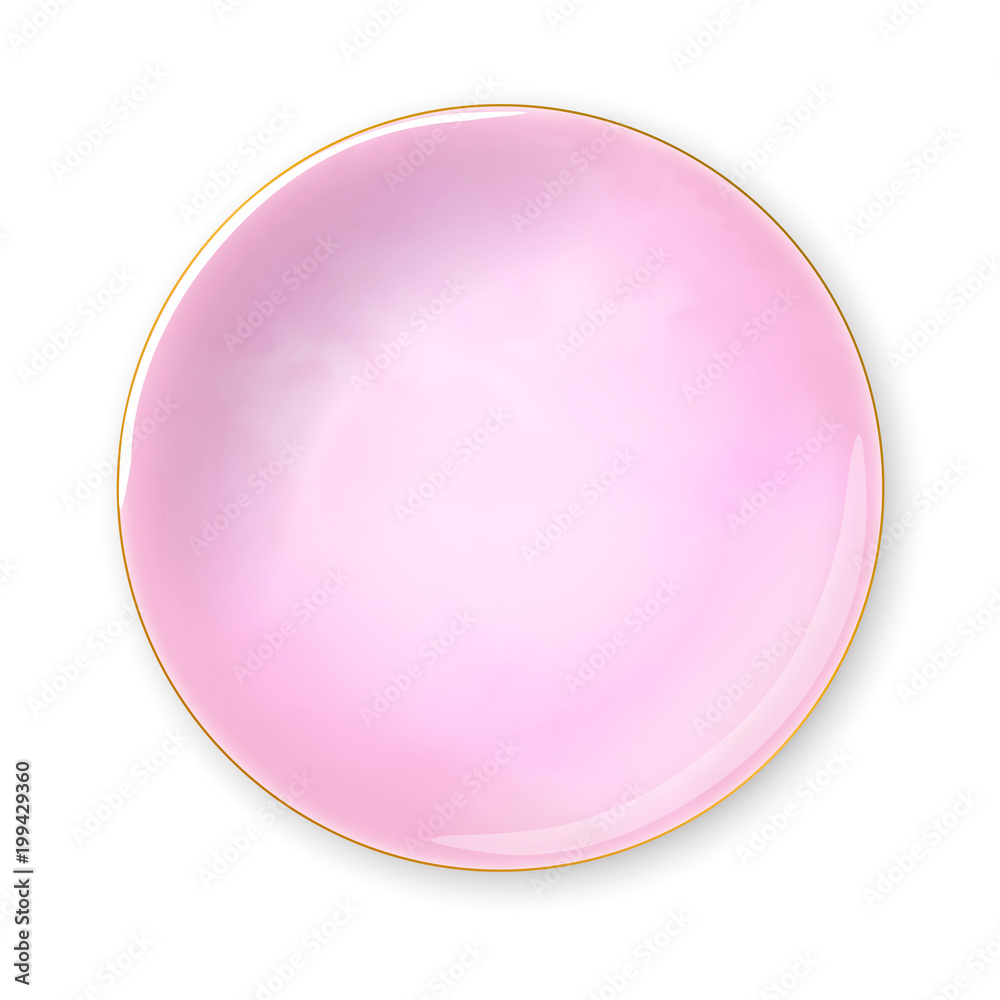 pink marble plate isolate on white pink marble plate isolate on white