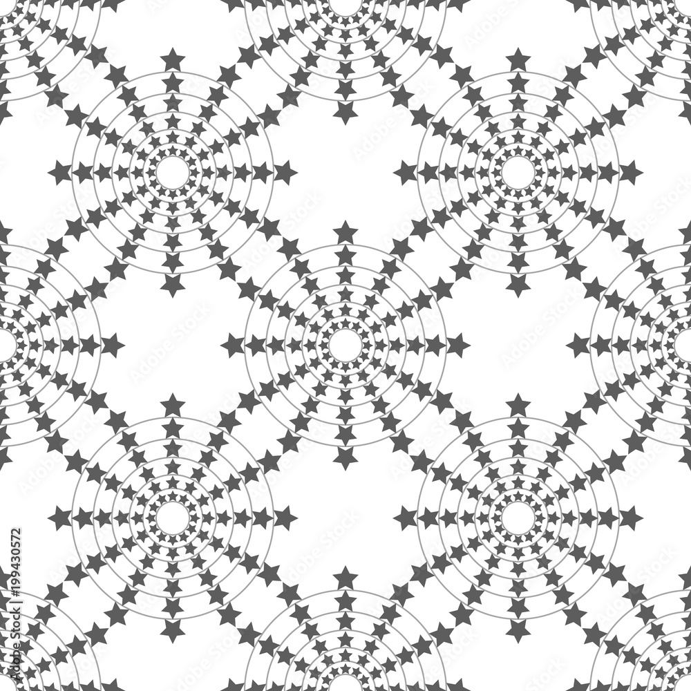 Seamless Circle Pattern. Vector Sparklers Background. Star Christmas  Ornament. Simple Circular Blot Graphic Design Stock Vector | Adobe Stock