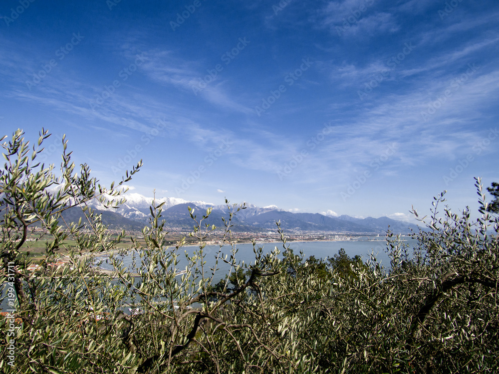 Bocca di Magra, Marinella view. Spring in Lunigiana, north Tuscany, Italy. Bocca di Magra, Marinella view. Spring in Lunigiana, north Tuscany, Italy.