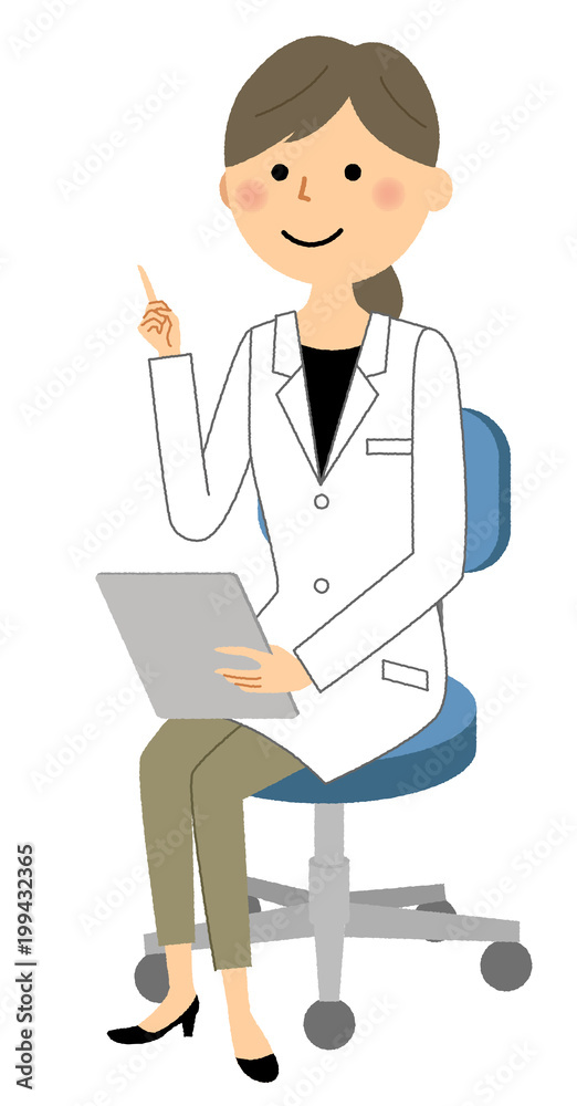 白衣の女性　問診　診察