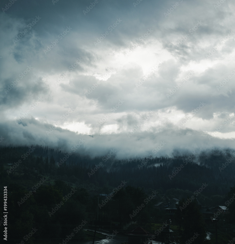 After the storm in the Carpathian Mountains