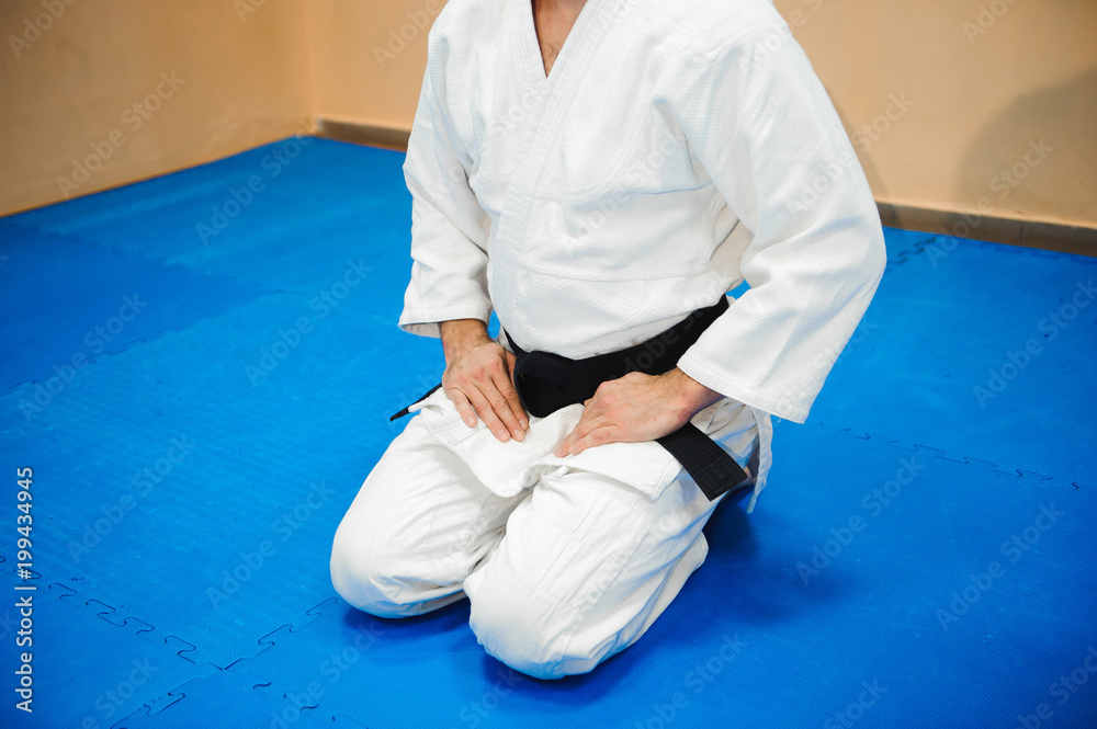 man practicing aikido