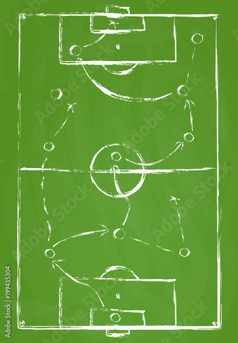 green abstract soccer field