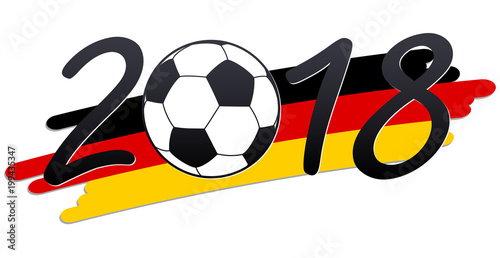 lettering 2018 with german national colors