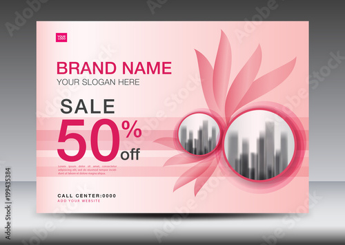 Brochure flyer for cosmetics, Banner design Template vector illustration, Billboard, display, advertisement layout, poster, card, web page, magazine ads, a4 size