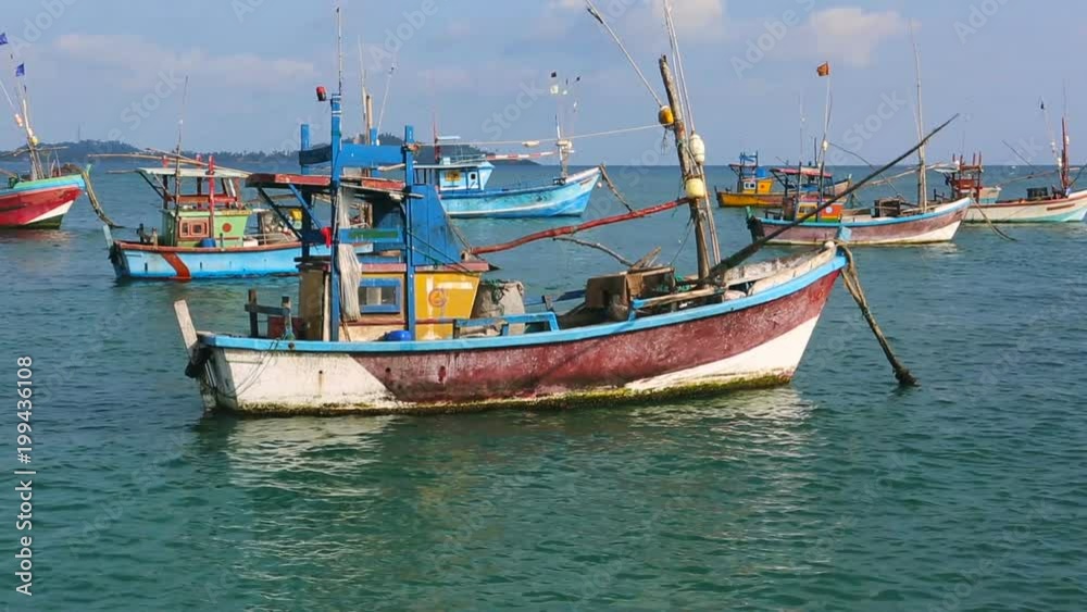 Fishing Boats in Sri Lanka. Sri Lankan Fishing. Sea view from the Port. Seafood is very popular there. People sold it to the local restaurants. Fishing Boats in Sri Lanka. Sri Lankan Fishing. Sea view from the Port. Seafood is very popular there. People sold it to the local restaurants.