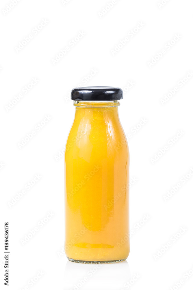 Pineapple juice in bottle isolated on white background
Pineapple juice in bottle isolated on white background