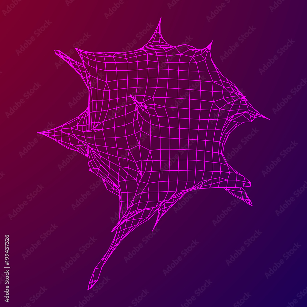 Bacteria virus wireframe mesh model,vector illustration microbe. Bacteria virus or germs microorganism cells under microscope. Bacteria virus wireframe mesh model,vector illustration microbe. Bacteria virus or germs microorganism cells under microscope.