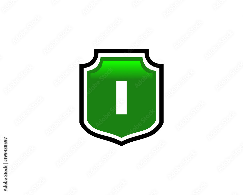 Obraz premium i letter shield logo