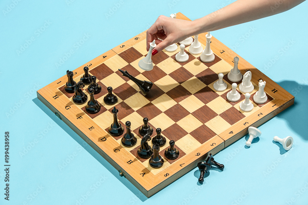 The chess board and game concept of business ideas and competition.