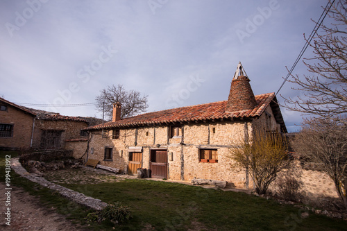 View of Typical Roofs and Chimneys of the Village of Calatañazor, Spain