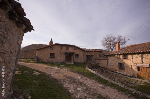 View of Typical Roofs and Chimneys of the Village of Calatañazor, Spain
