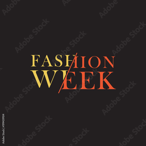 Fashion Week Vector Template Design Illustration