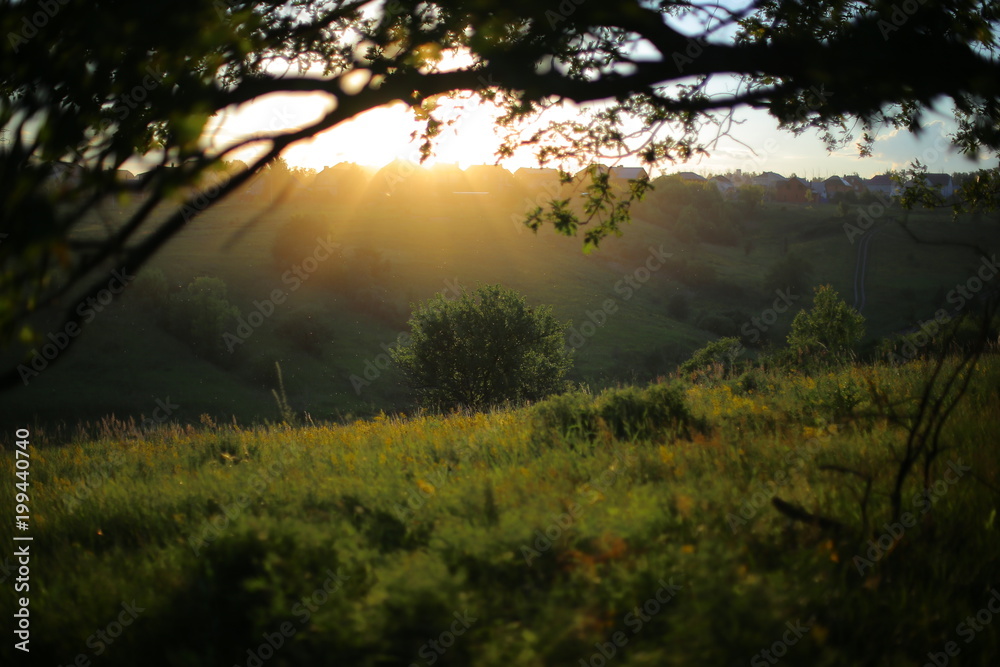 Sunset on a summer evening 