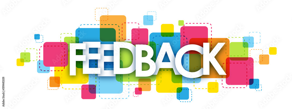 Multicoloured Letters Icon FEEDBACK