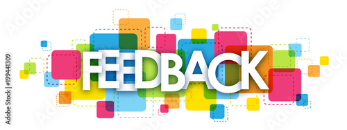 Multicoloured Letters Icon FEEDBACK